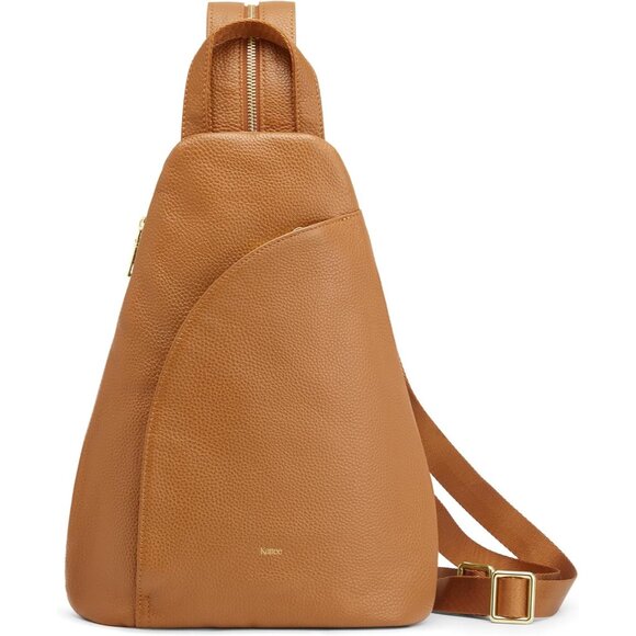 Brown Top Grain Leather Women's Crossbody Sling Bag & Travel Backpack RFID Block